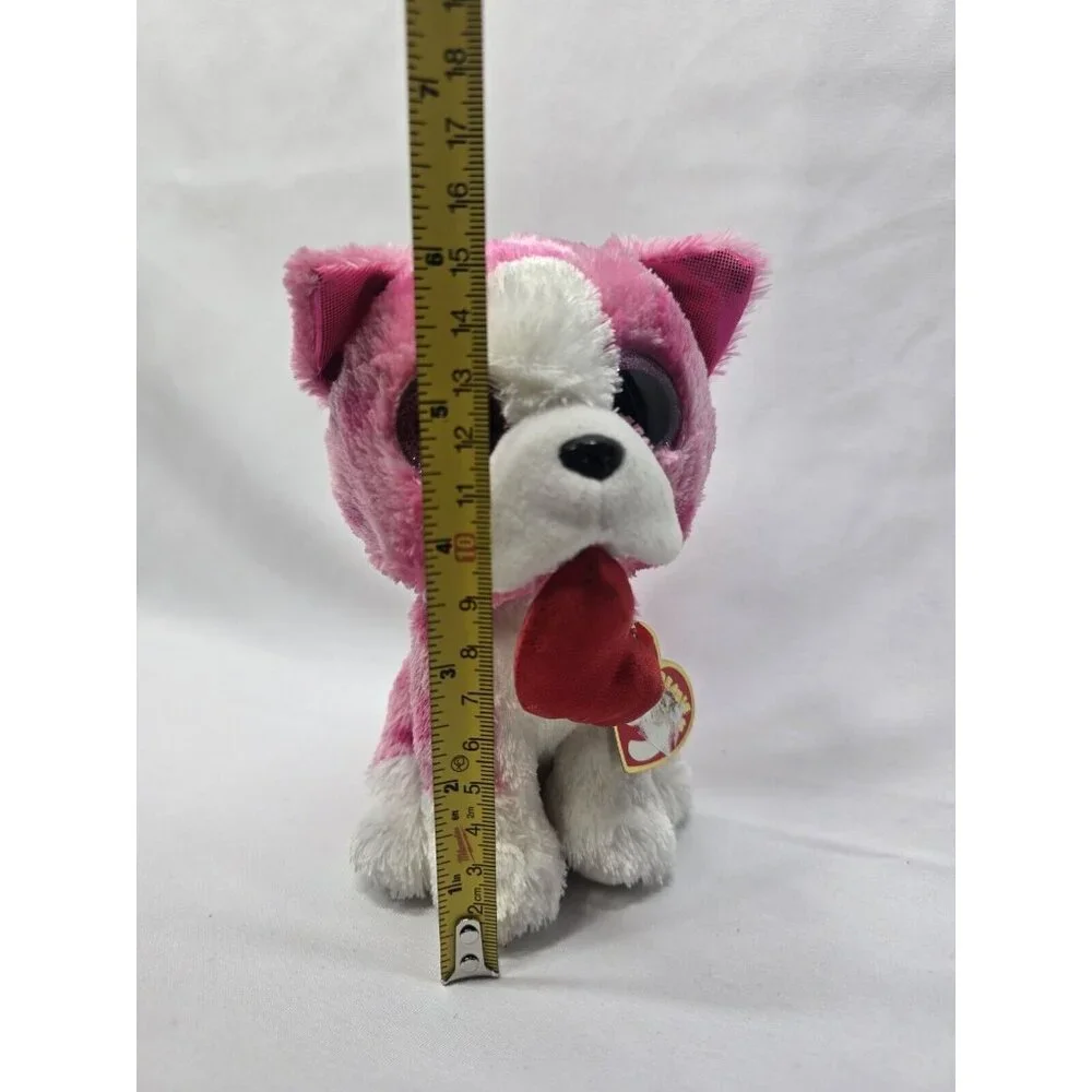 Ty Beanie Boo “Romeo” the Pink Dog Holding Heart (6 inch) Vintage Beanies - Picture 2 of 12
